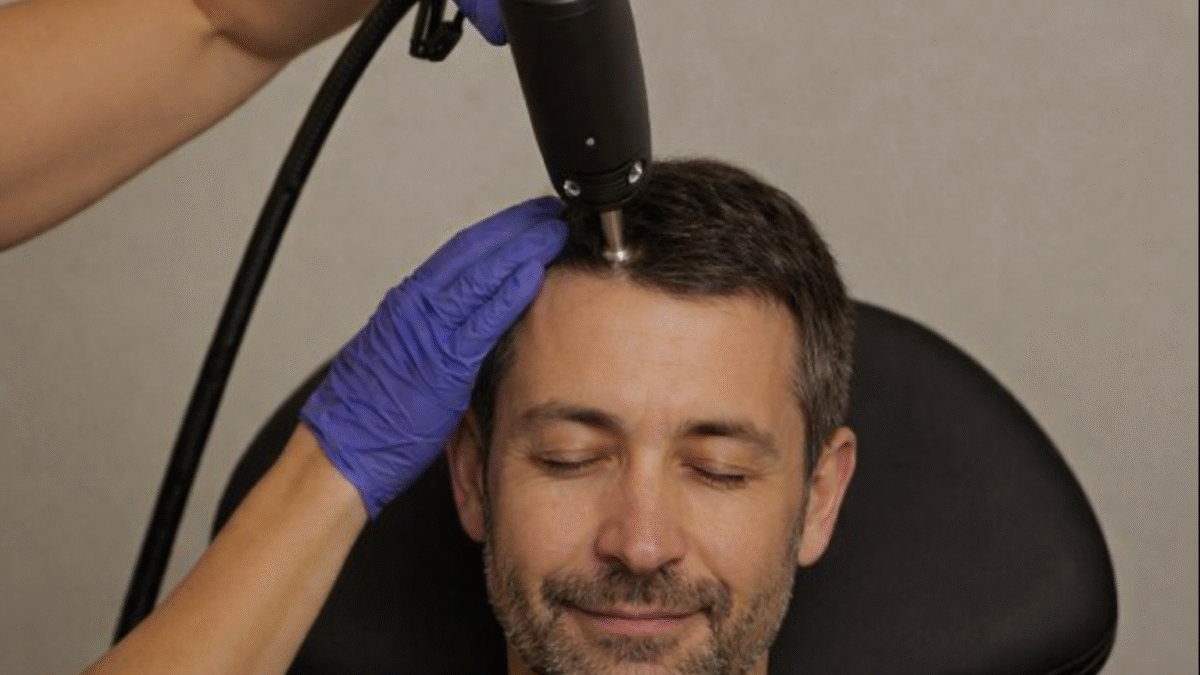 Alma TED Hair Restoration on a man head